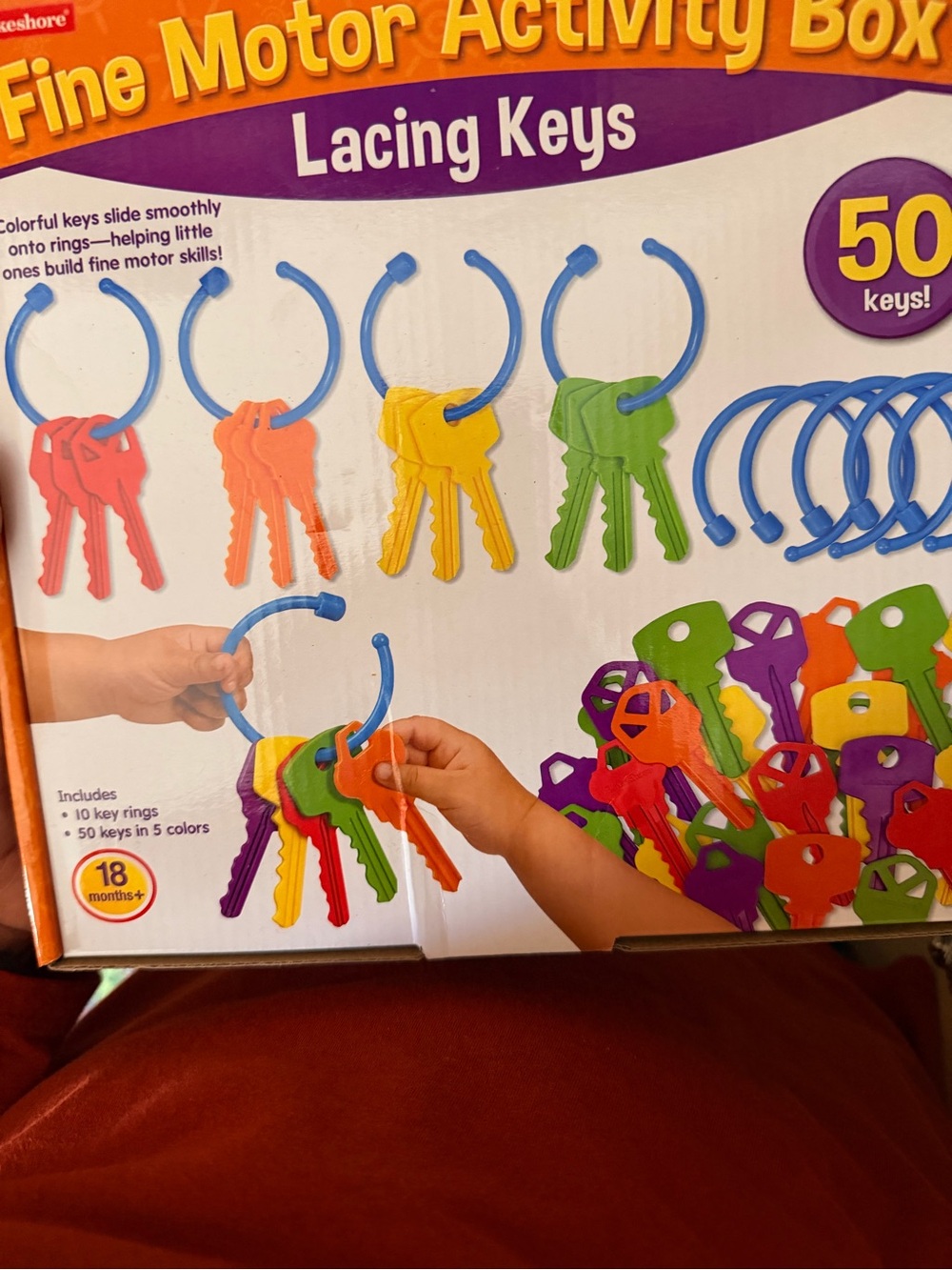 Fine Motor Activity Box Lacing Keys - Multicolor (50 pcs)new 
Missing